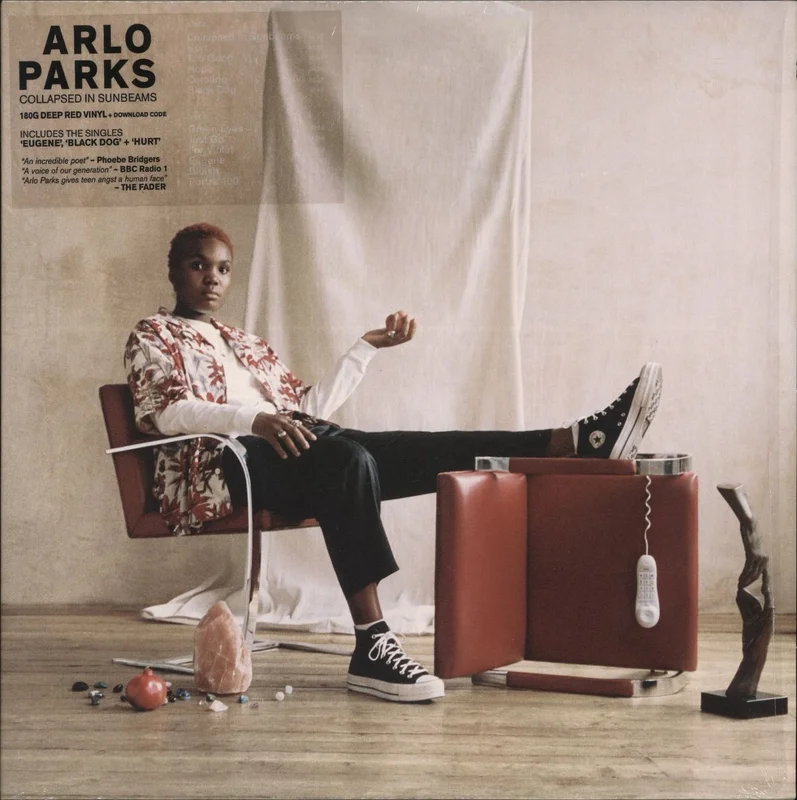 Arlo Parks Collapsed In Sunbeams - 180 Gram Red Vinyl - Autographed Print UK Vinyl LP