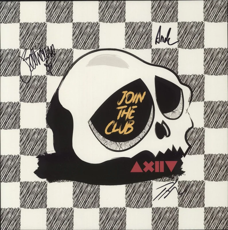 As December Falls Join The Club - Gold With Black Splatter Vinyl - Autographed UK Vinyl LP