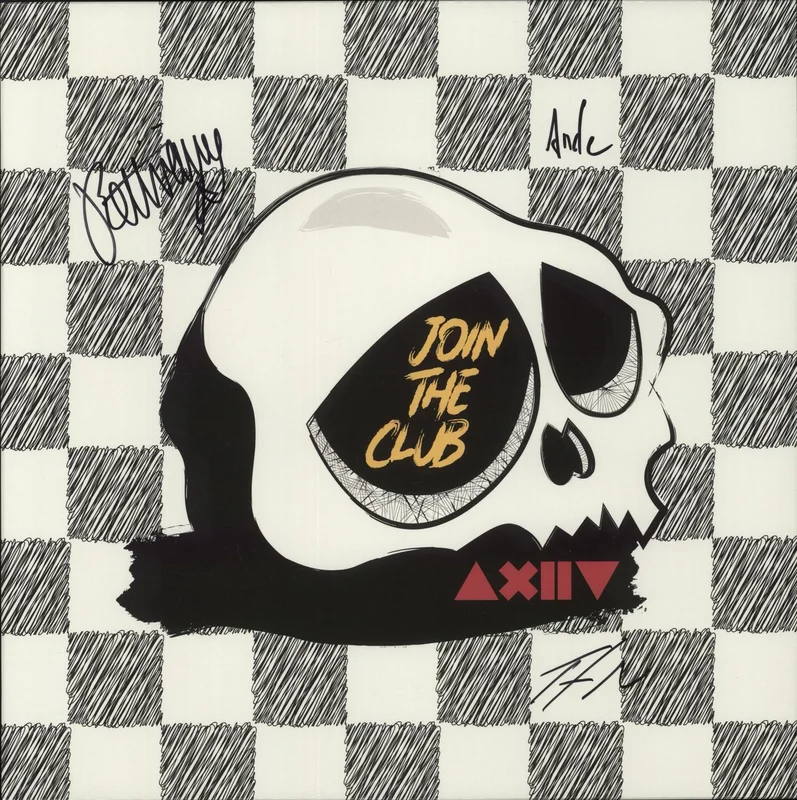 As December Falls Join The Club - Pink With Black Splatter Vinyl - Autographed UK Vinyl LP