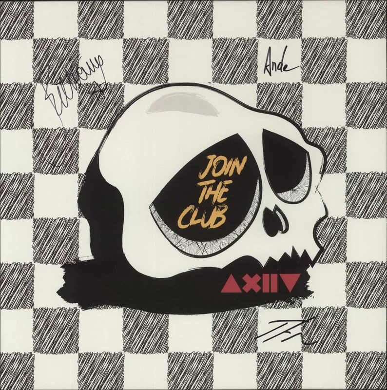 As December Falls Join The Club - Pink / Yellow / White Merge Vinyl - Autographed UK Vinyl LP