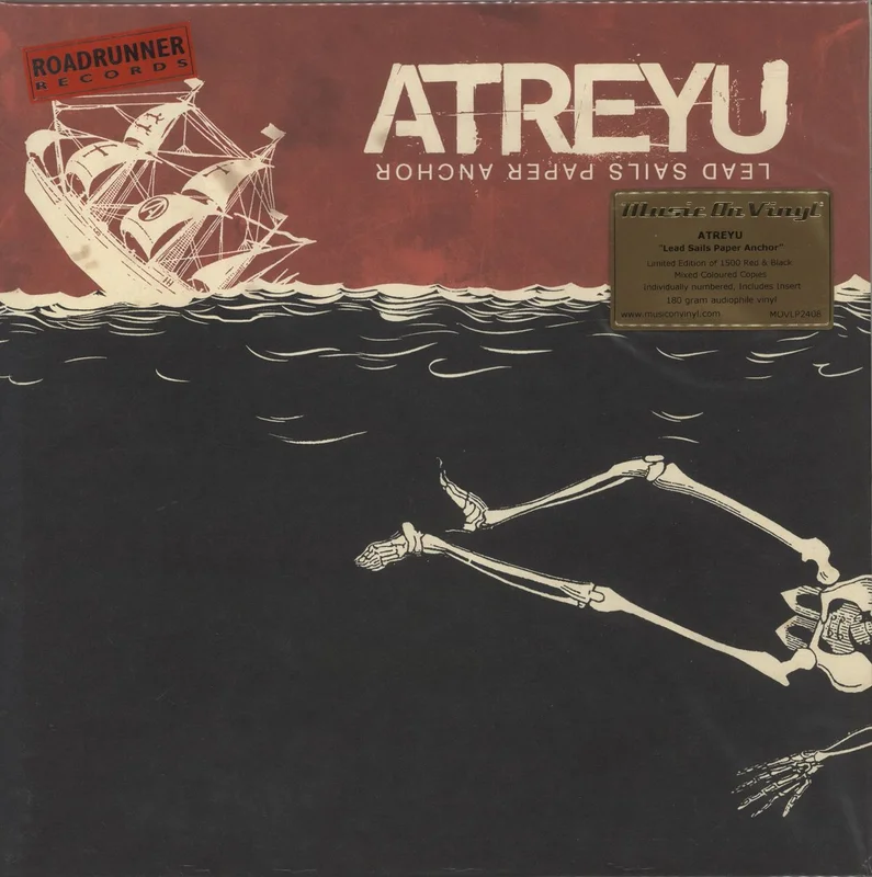 Atreyu Lead Sails Paper Anchor - Red and Black Vinyl German Vinyl LP