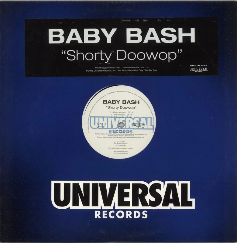 Baby Bash Shorty Doowop US Promo 12" vinyl