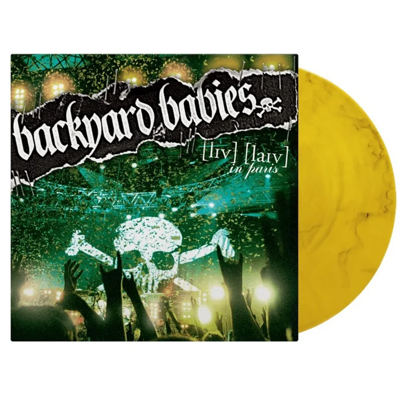 Backyard Babies Live in Paris - 20th Anniversary Numbered Edition - 180 Gram Yellow Marbled Vinyl UK Vinyl LP