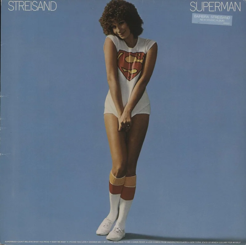 Barbra Streisand Superman - Hype-Sticker UK Vinyl LP