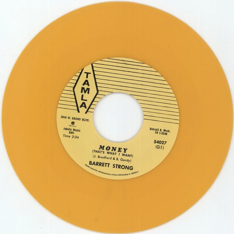 Barrett Strong Money [That's What I Want] - Yellow Vinyl US 7" vinyl