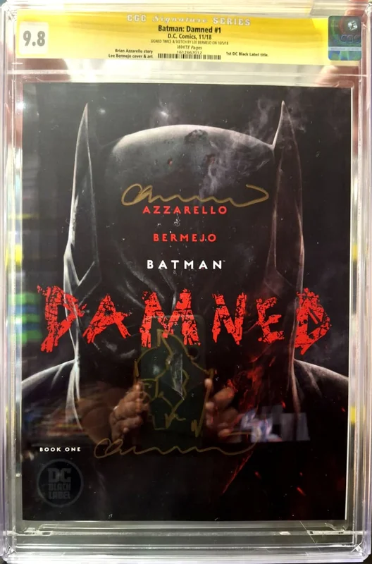 Batman Damned #1 [Signed & Sketched By Lee Bermejo] [CGC 9.8] [Comic book]