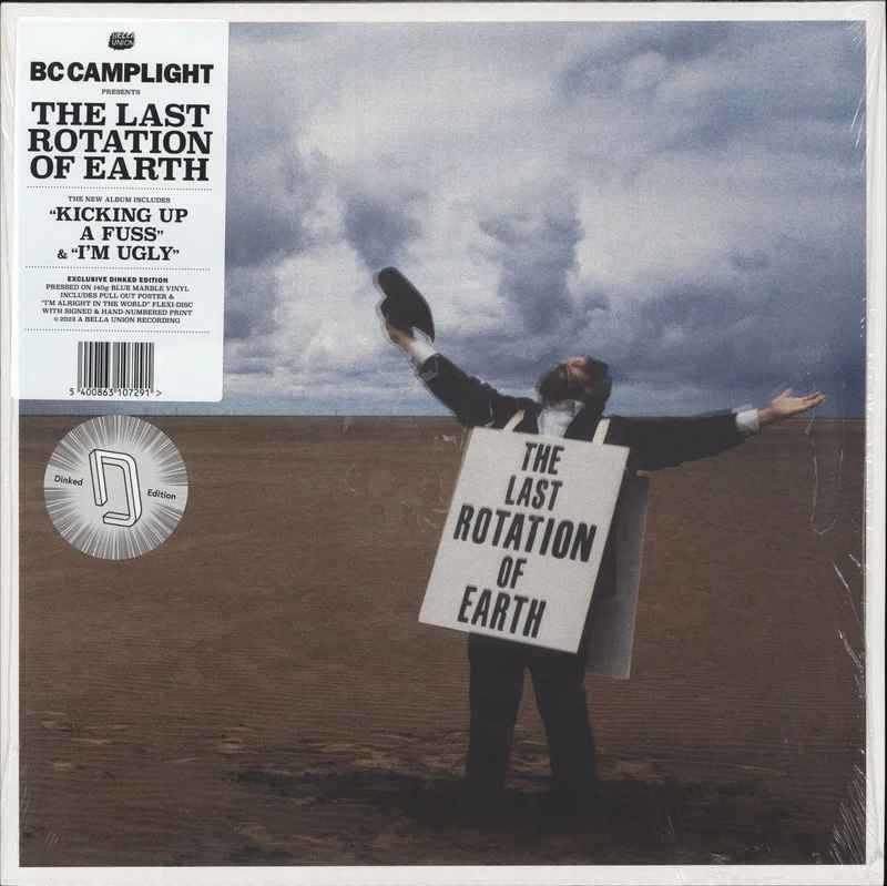 BC Camplight The Last Rotation Of Earth - Dinked Edition - Blue Marbled Vinyl + 7" Flexi + Autographed Print UK Vinyl LP