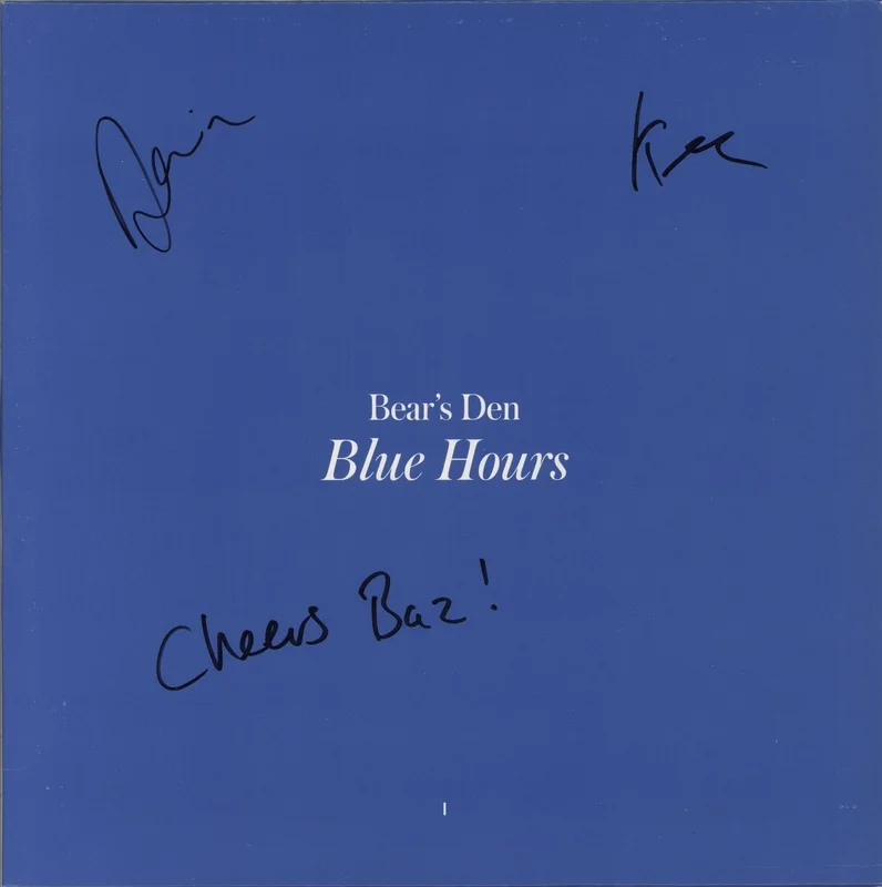 Bear's Den Blue Hours - Ultra Blue Vinyl - Autographed UK Vinyl LP