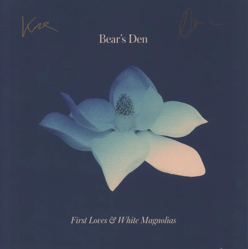 Bear's Den First Loves & White Magnolias - Yellow w/ Blue Splatter Vinyl - Autographed UK Vinyl LP