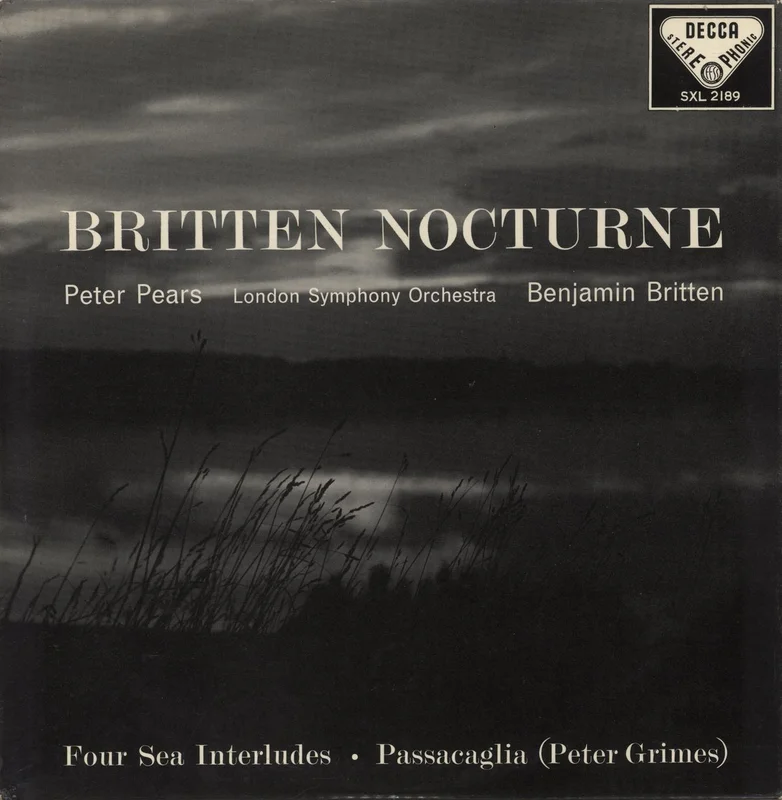 Benjamin Britten Nocturne + Insert UK Vinyl LP