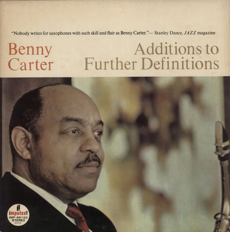 Benny Carter Additions To Further Definitions Japanese Vinyl LP