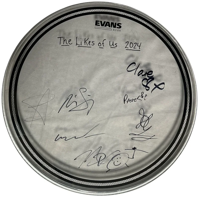 Big Big Train The Likes Of Us - Signed Tour Drum Skin UK Memorabilia