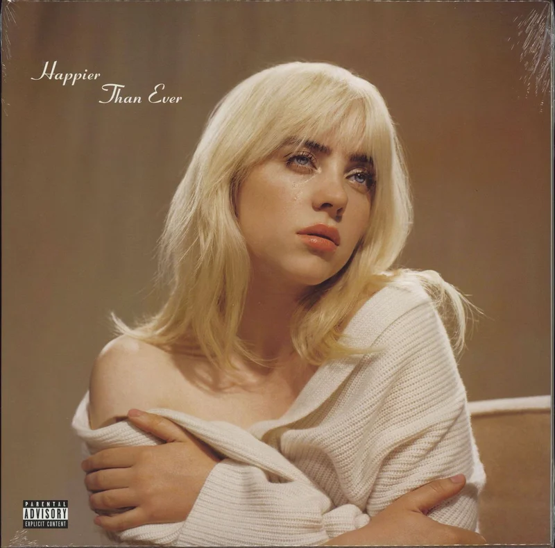Billie Eilish Happier Than Ever - Cool Grey Vinyl - Sealed UK 2-LP vinyl set