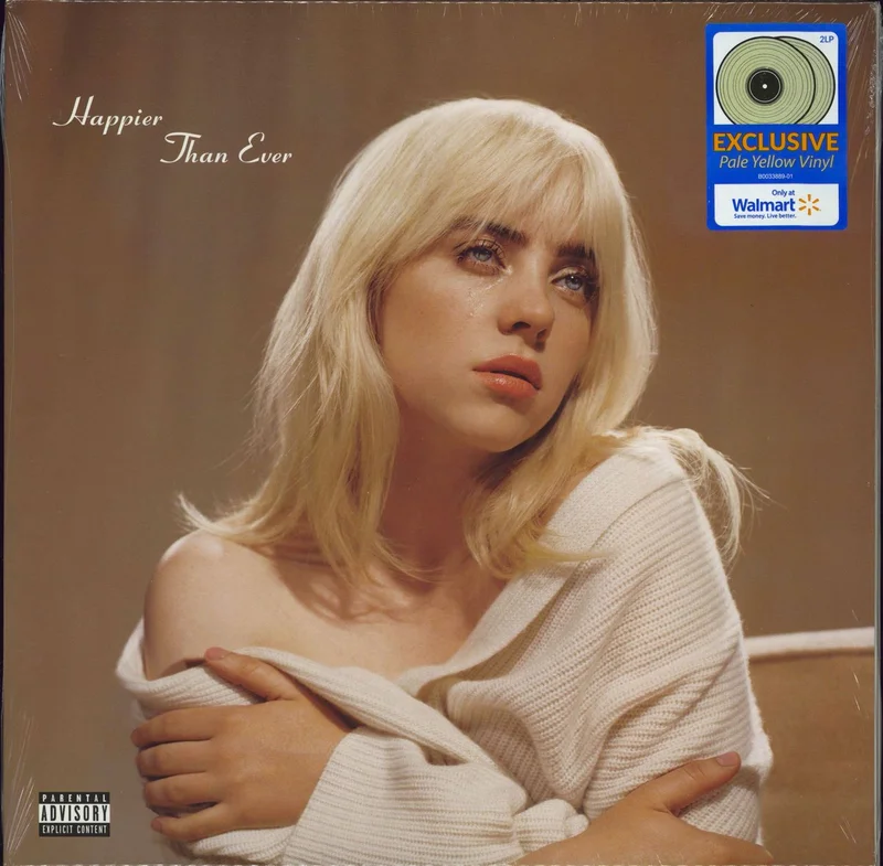 Billie Eilish Happier Than Ever - Pale Yellow Vinyl - Sealed US 2-LP vinyl set