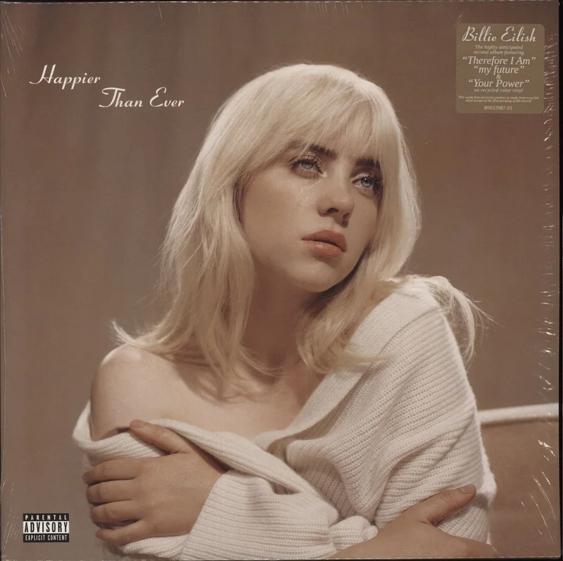 Billie Eilish Happier Than Ever - Recycled Vinyl US 2-LP vinyl set