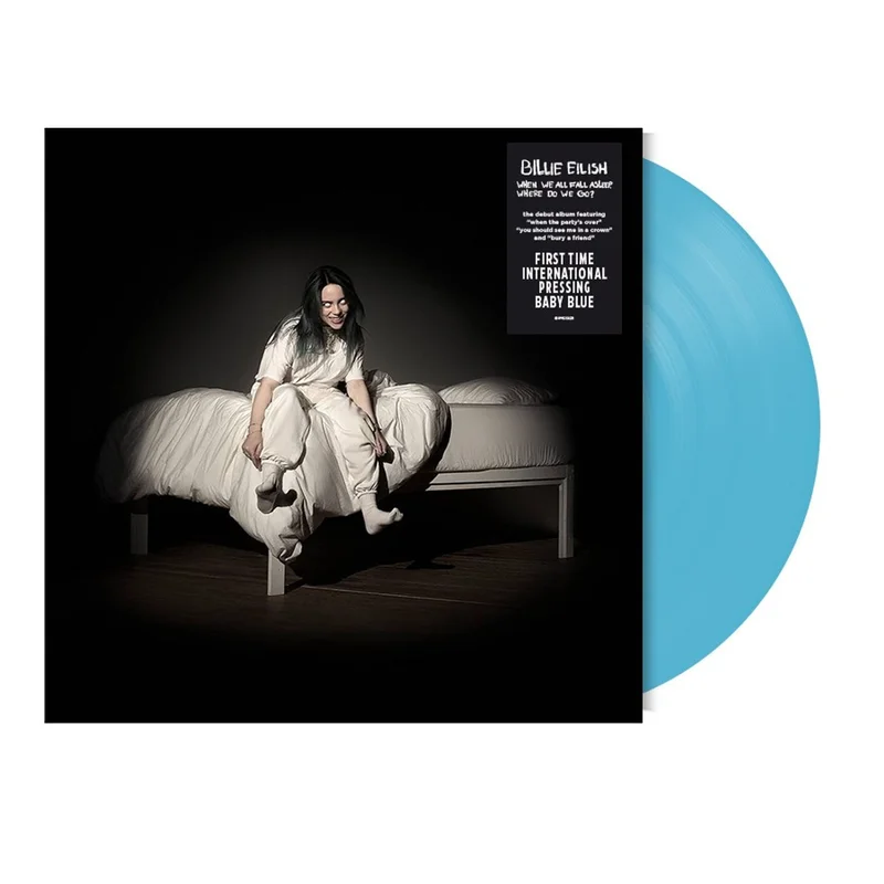Billie Eilish WHEN WE ALL FALL ASLEEP, WHERE DO WE GO? - First Time International Pressing Baby Blue Vinyl UK Vinyl LP