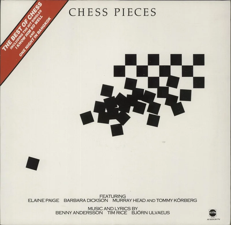 Bjorn & Benny Chess Pieces + Merch Insert UK Vinyl LP