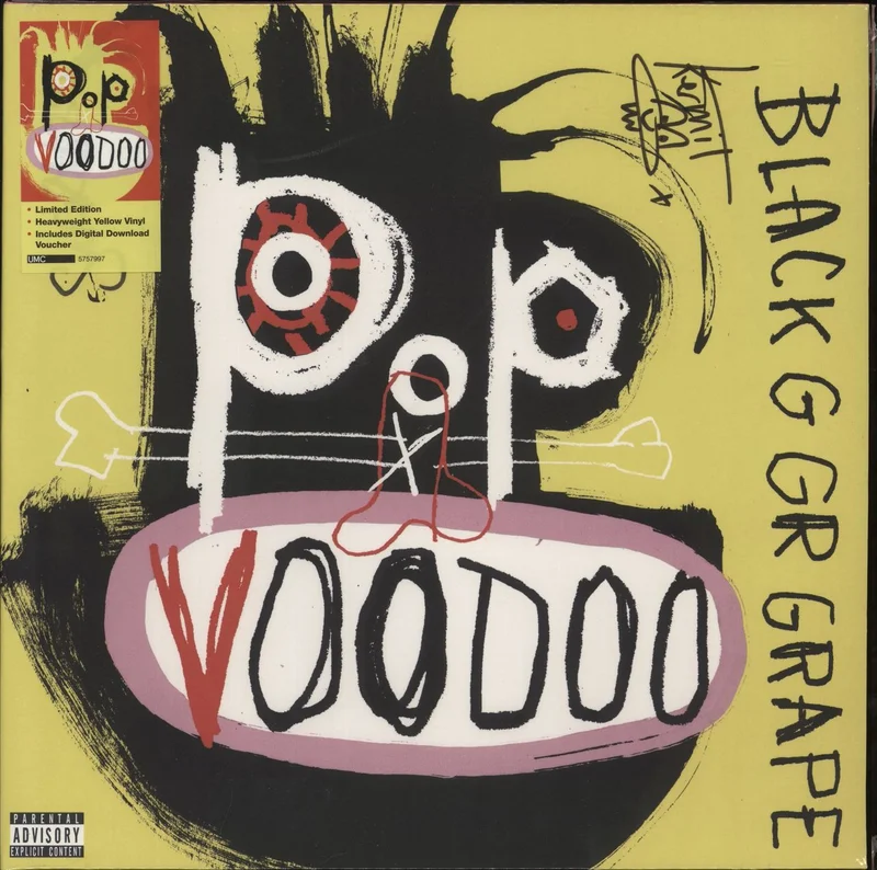 Black Grape Pop Voodoo - Yellow Vinyl + Autographed - Sealed UK Vinyl LP