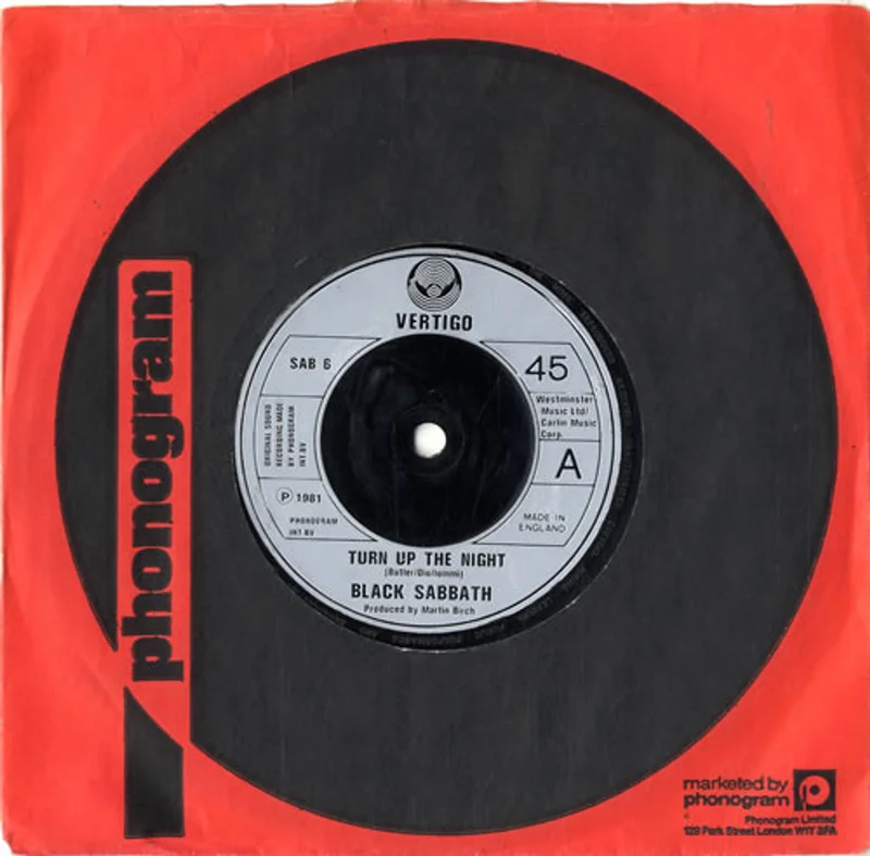 Black Sabbath Turn Up The Night UK 7" vinyl
