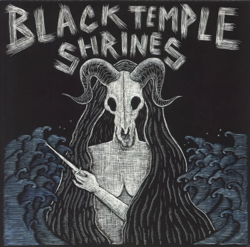 Black Temple Shrines Black Temple Shrines - Clear & Blue Split Splatter Vinyl US 10" vinyl