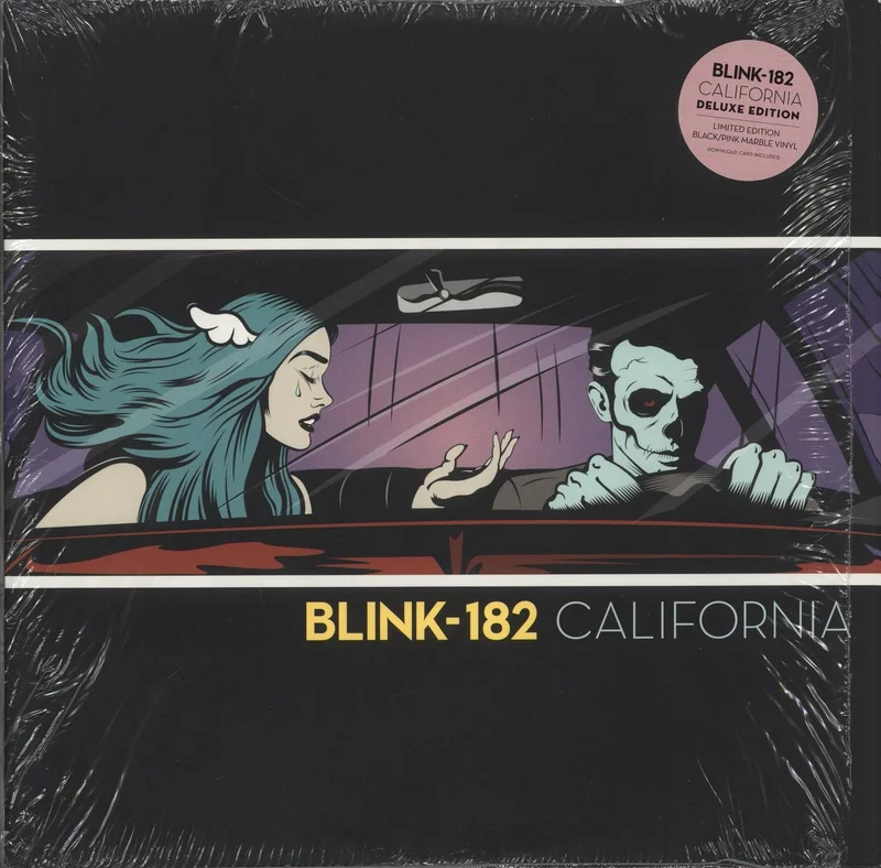Blink 182 California - Pink & Black Marble Vinyl UK 2-LP vinyl set