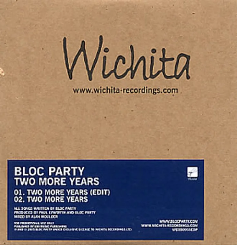 Bloc Party Two More Years UK Promo CD single
