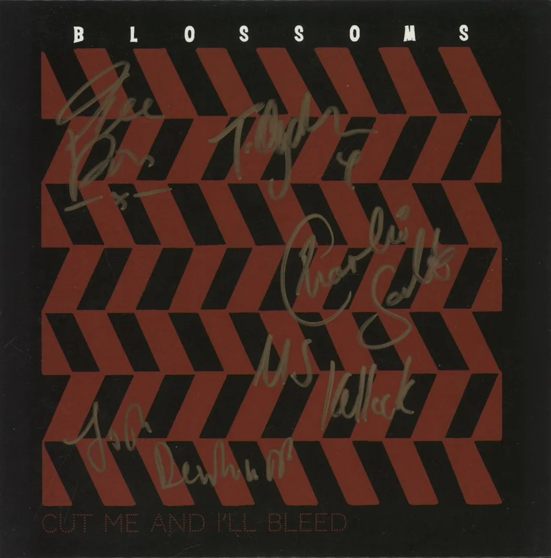 Blossoms Cut Me And I'll Bleed - Autographed UK 7" vinyl