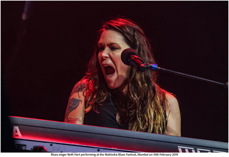 Blues singer Beth Hart performing at the Mahindra Blues Festival, Mumbai on 10th February 2019 (Photo Frame)