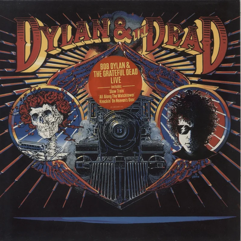 Bob Dylan Dylan & The Dead - Stickered sleeve Dutch Vinyl LP