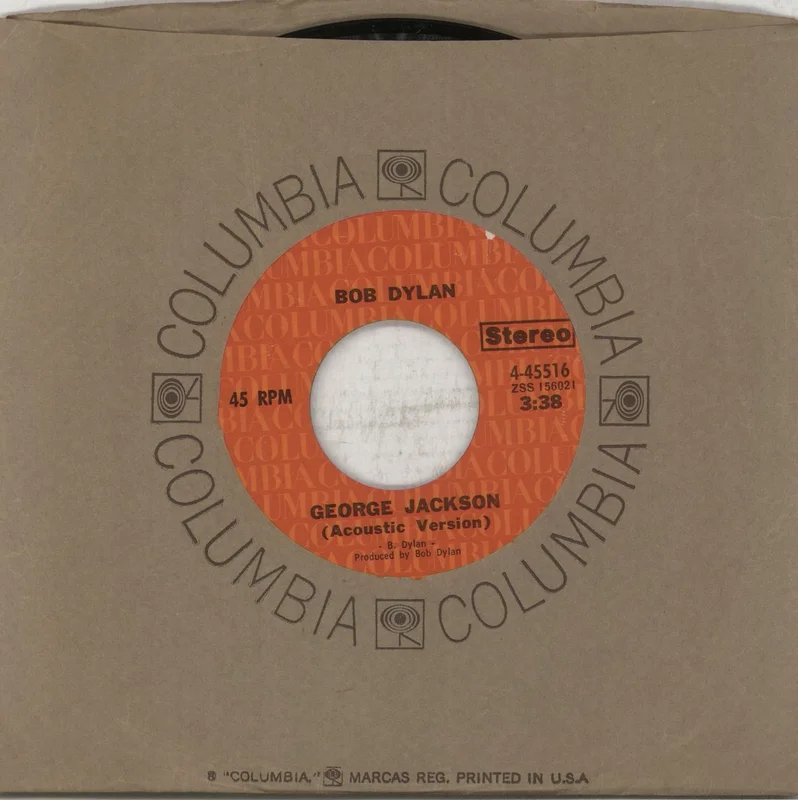 Bob Dylan George Jackson - Acoustic Version US 7" vinyl