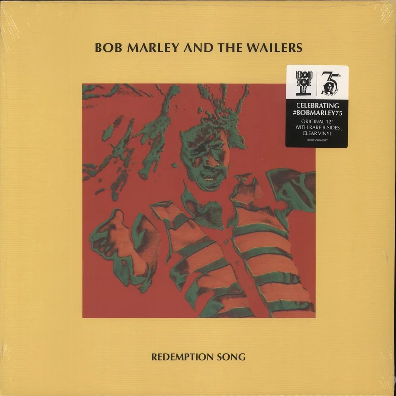 Bob Marley & The Wailers Redemption Song - Clear Vinyl - Sealed UK 12" vinyl