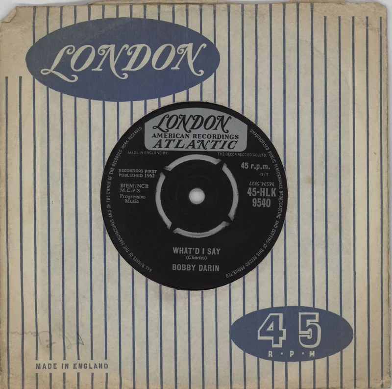 Bobby Darin What'd I Say UK 7" vinyl