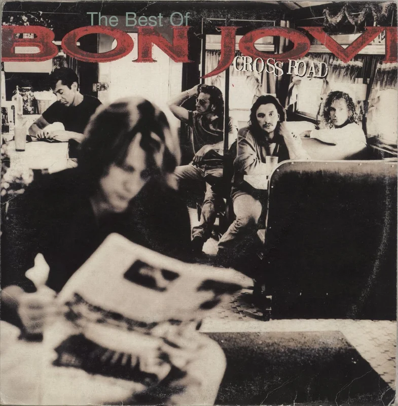Bon Jovi Cross Road: The Best Of - VG Sleeve Greek 2-LP vinyl set