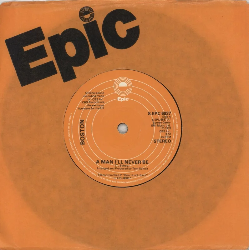 Boston A Man I'll Never Be UK 7" vinyl