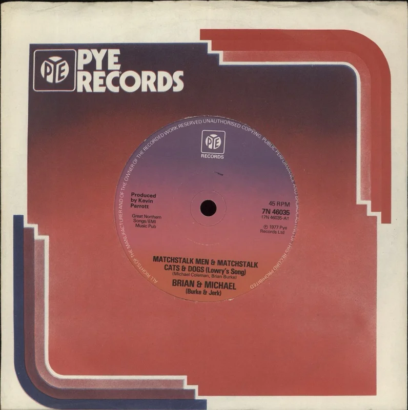 Brian And Michael Matchstalk Men & Matchstalk Cats & Dogs - Solid UK 7" vinyl