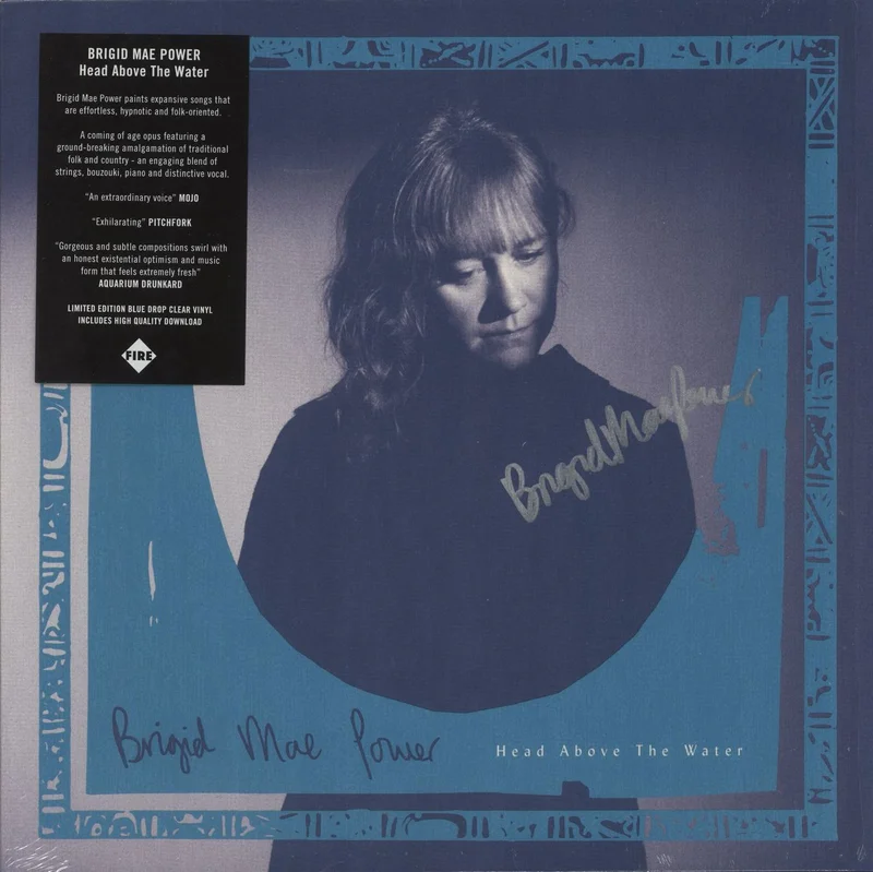 Brigid Mae Power Head Above The Water - Clear W/ Blue Drop Vinyl - Autographed UK Vinyl LP
