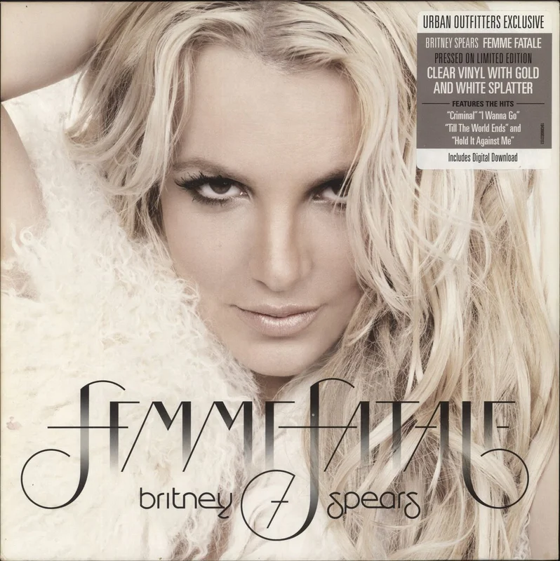 Britney Spears Femme Fatale - Clear with Gold & White Splatter Vinyl US Vinyl LP