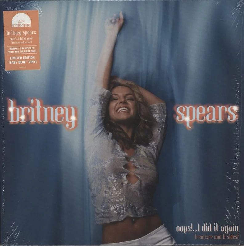 Britney Spears Oops!...I Did It Again [Remixes And B-Sides] - Baby Blue Vinyl UK Vinyl LP