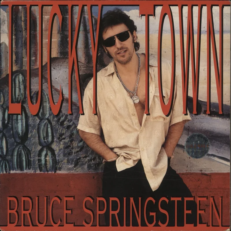 Bruce Springsteen Lucky Town - Hype-Sticker Dutch Vinyl LP