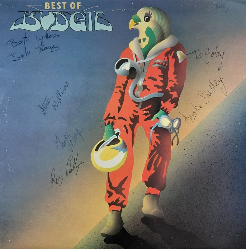 Budgie Best Of Budgie - Autographed UK Vinyl LP