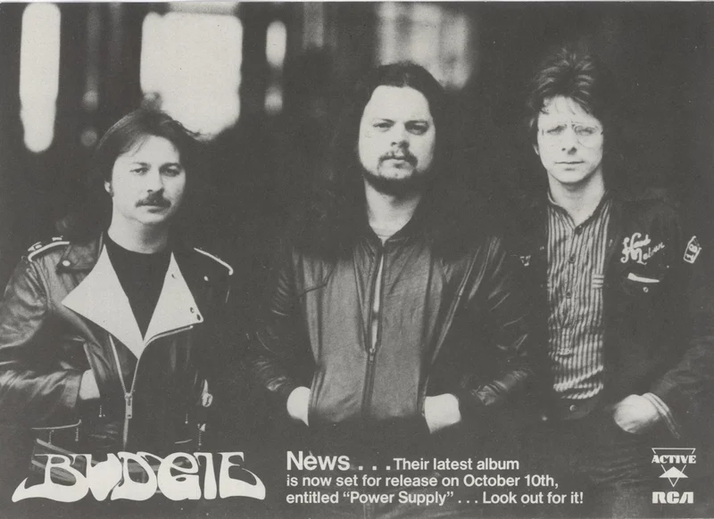 Budgie Power Supply - Autographed UK Handbill