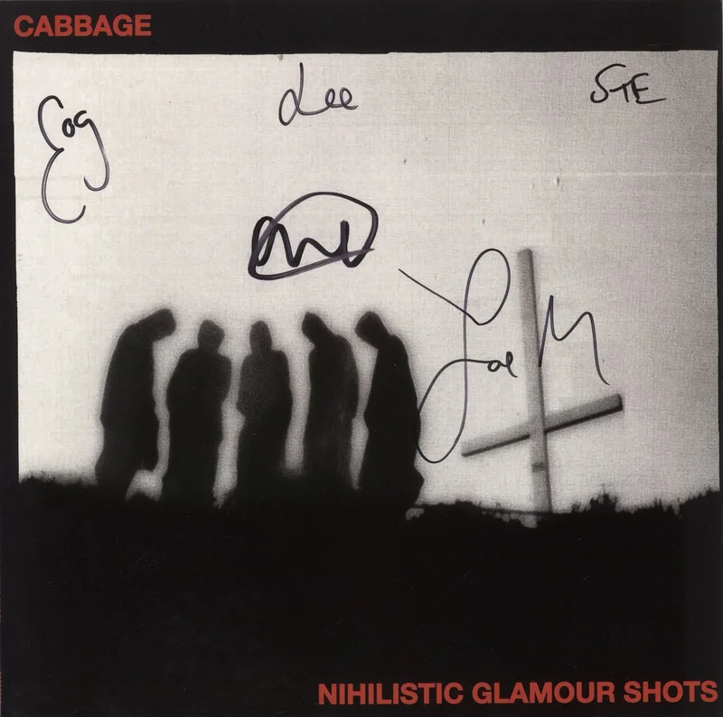 Cabbage Nihilistic Glamour Shots - Red Vinyl + Autographed Sleeve + Autographed Lyric Sheet - EX UK Vinyl LP