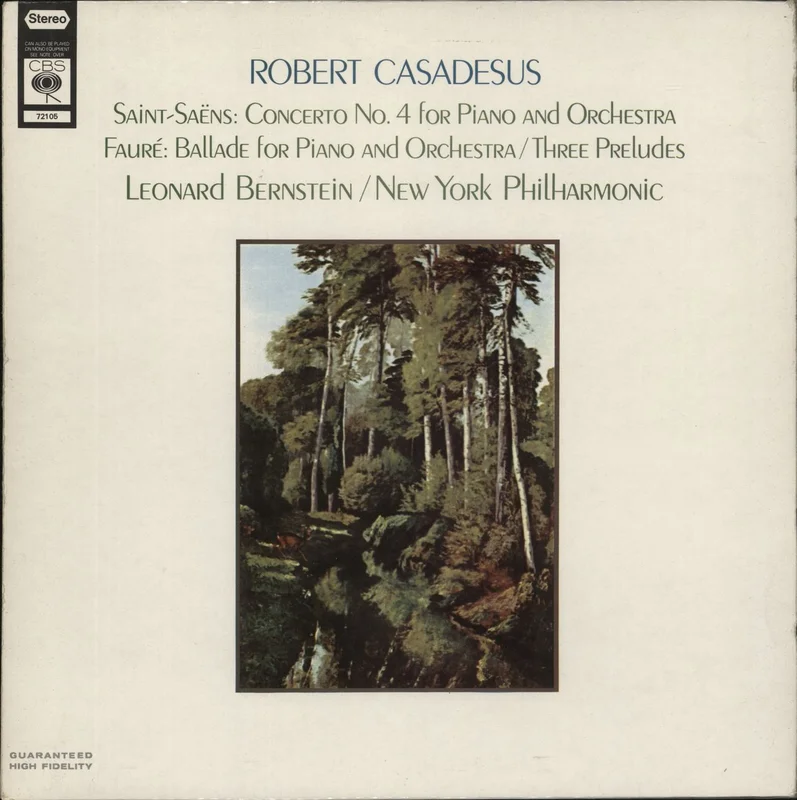 Camille Saint-Sans Concerto No. 4 For Piano And Orchestra / Ballade For Piano And Orchestra / Three Preludes UK Vinyl LP