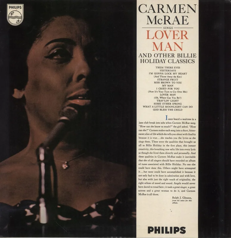 Carmen McRae Lover Man UK Vinyl LP