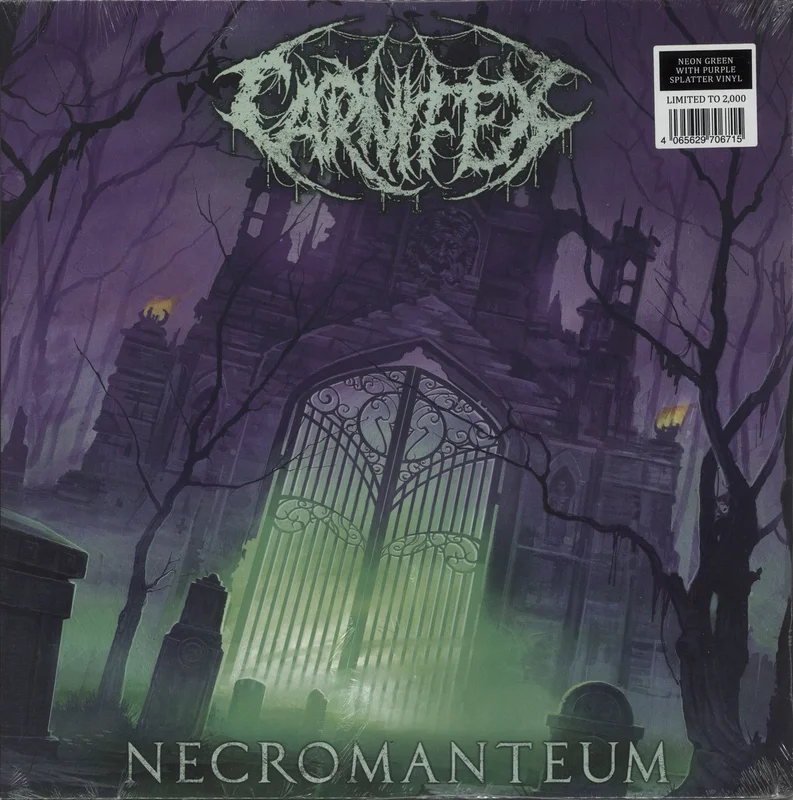 Carnifex Necromanteum - Neon Green with Purple Splatter Vinyl - Sealed UK Vinyl LP