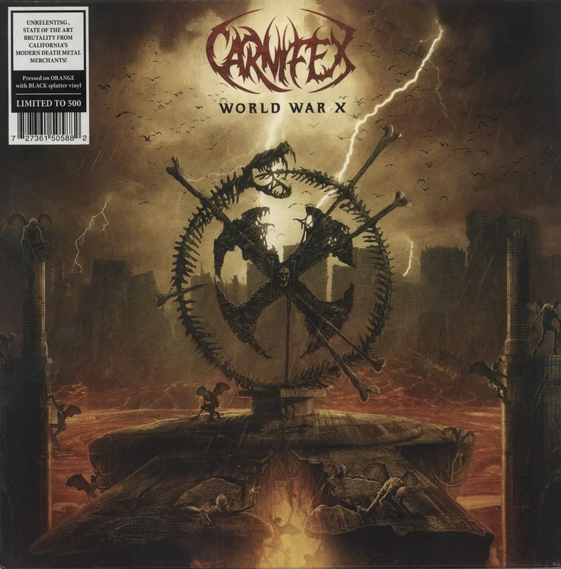 Carnifex World War X - Orange w/ Black Splatter Vinyl German Vinyl LP