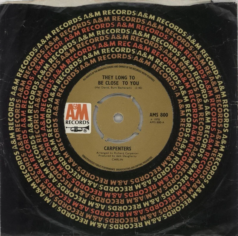 Carpenters (They Long To Be) Close To You - 4prong UK 7" vinyl