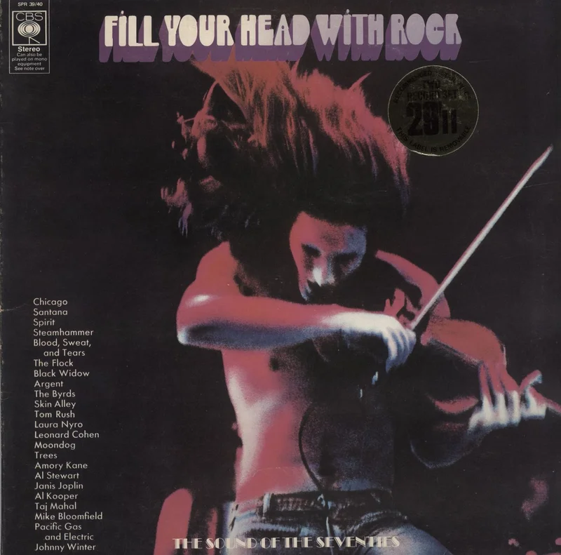 CBS Records Fill Your Head With Rock + Booklet & Sticker - EX UK 2-LP vinyl set