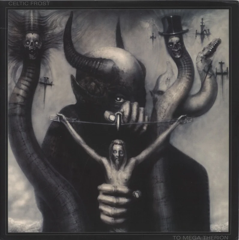 Celtic Frost To Mega Therion - 180g - Booklet + Poster - EX UK 2-LP vinyl set