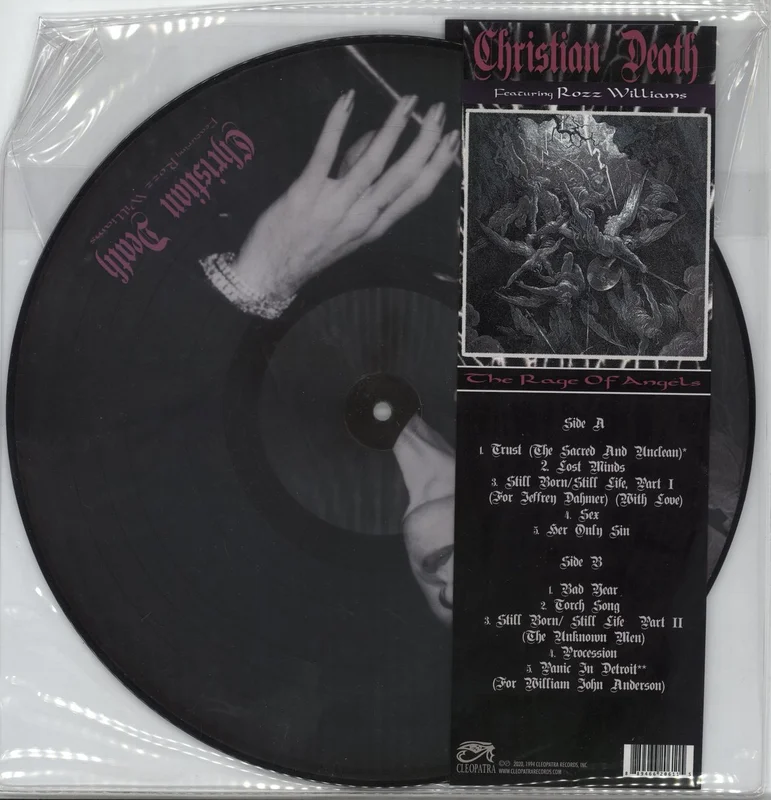 Christian Death The Rage Of Angels US 12" picture disc
